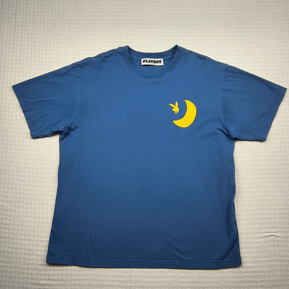 Playboy by PacSun The Caviar Escape Graphic T-Shirt Mens XL Blue Short Sleeve
